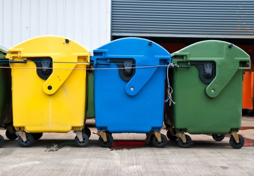 Recycling center processing furniture in Woolwich