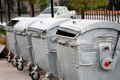 Modern waste clearance equipment in action