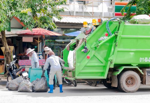Illustration of accessible commercial waste services in Woolwich with inclusive signage